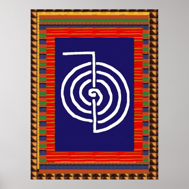 Poster Símbolo REIKI para cicatrização ART Yoga : cadeau  (Frente)