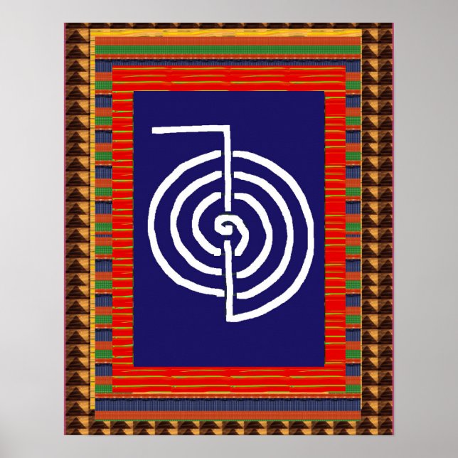 Poster Símbolo REIKI para cicatrização ART Yoga : cadeau  (Frente)