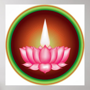 Pôster Símbolo religioso de Dharmic do indiano de
