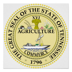 Pôster Símbolo república da américa do estado do Tennesse