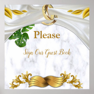 Poster Símbolo Romântico do Livro de Convidados de Casa