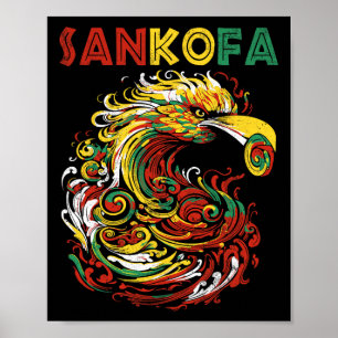 Poster Símbolo Sankofa Adinkra Sankofa, dezenove Gana
