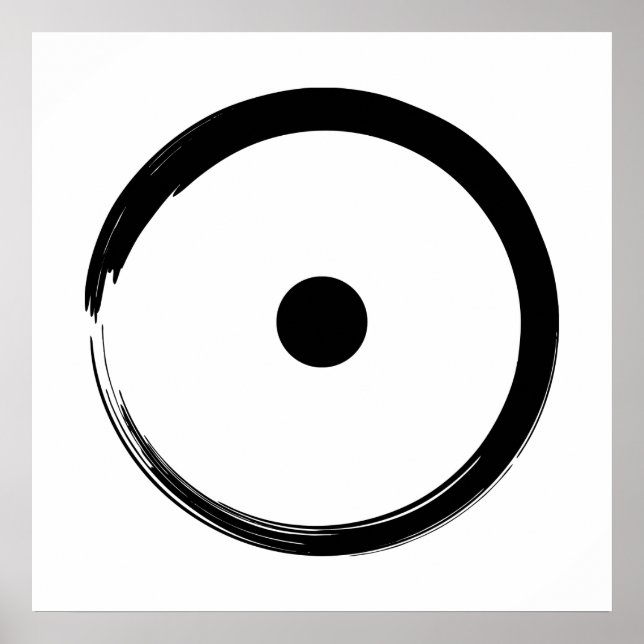 Poster Símbolo solar astrológico - Círculo Zen Budista 1 (Frente)