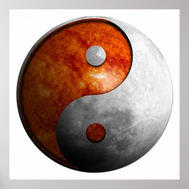 Poster Símbolo Sun e Moon Yin e Yang (Frente)