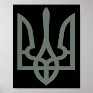 Poster Símbolo Trident Ucraniano Tryzub Emblem
