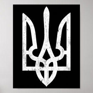 Poster Símbolo ucraniano Tryzub - Tridente da Ucrânia par
