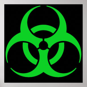 Poster Símbolo Verde de Biohazard