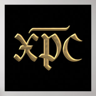 Poster Símbolo XPC "3D" do ouro