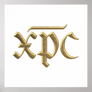 Pôster Símbolo XPC "3D" do ouro