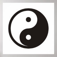 Símbolo Yin Yang - design de tatuagem sólida