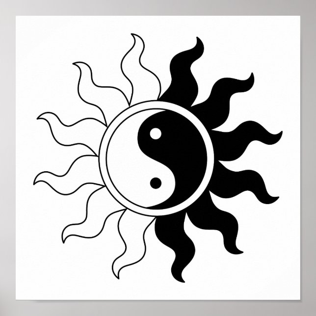 Pôster Símbolo Yin Yang sol (Frente)