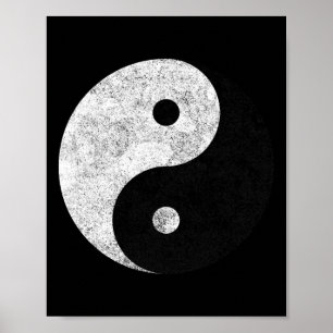 Poster Símbolo Yin Yang Tao Taijitu Yoga Paz Amor
