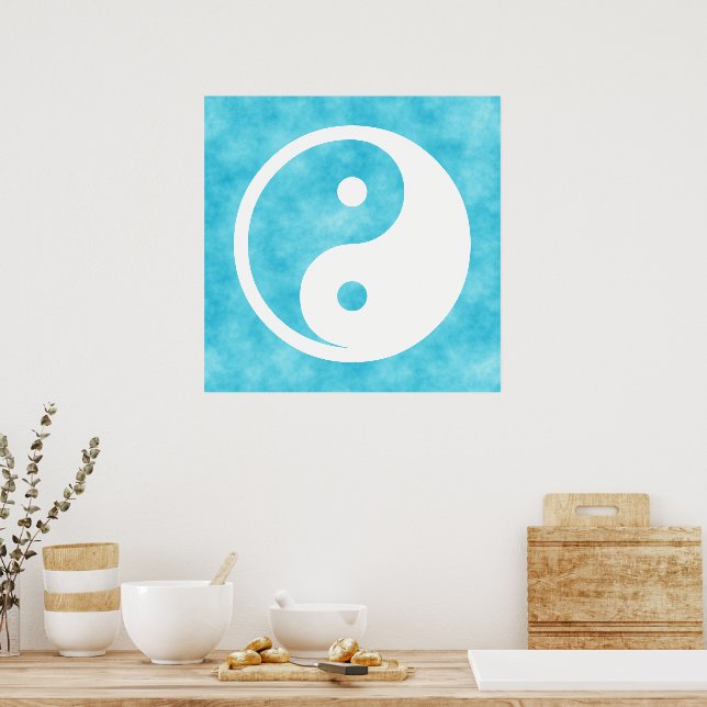 Poster Símbolo Yin Yang - tatuagem sólida design 2 (Cozinha)