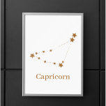 Poster Símbolo Zodiac Moderno, Capricórnio Dourado | Elem<br><div class="desc">Símbolo Zodiac Moderno,  Capricórnio Dourado | Elemento Terra</div>
