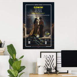 Poster Símbolo Zodíaco de Gemini