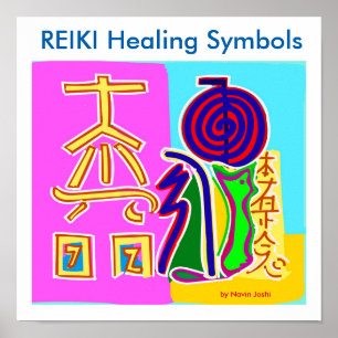 Poster Símbolos curas 2016 de REIKI por Navin mestre
