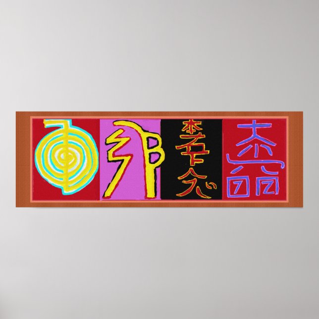 Poster Símbolos de cura Reiki 2010 (Frente)