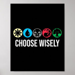 Poster Símbolos de Mana Coletando Magia - Escolha Sabiame