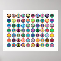 Símbolos de paz coloridos