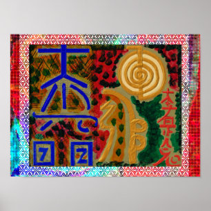 Poster Símbolos do Mestre de Cura Karuna REIKI
