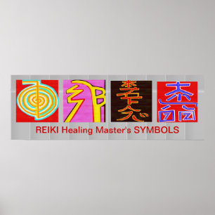 Pôster Símbolos mestres de REIKI - base de OmMANTRA