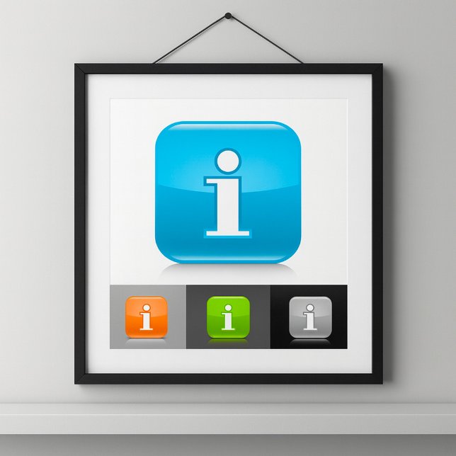 Poster Símbolos modernos de informações brilhantes (Criador carregado)