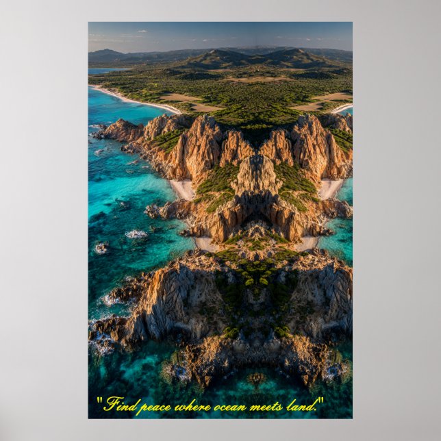 Poster Simetria do Mar e da Terra (Frente)