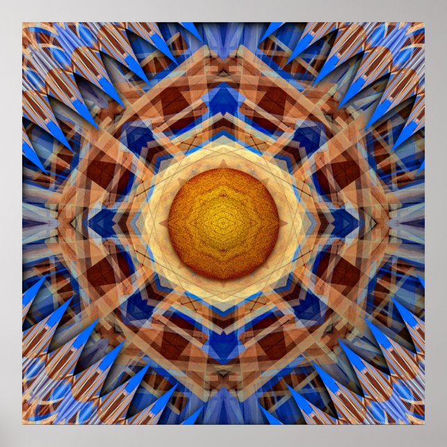 Poster Simetria Radiante de Compass Celestial (Frente)