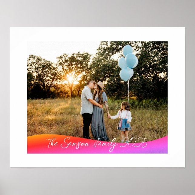 Poster Simple 1 Photo Full Coverage - Script Text Overlay (Frente)