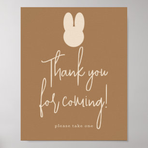 Poster Simple Bunny Thank you for coming