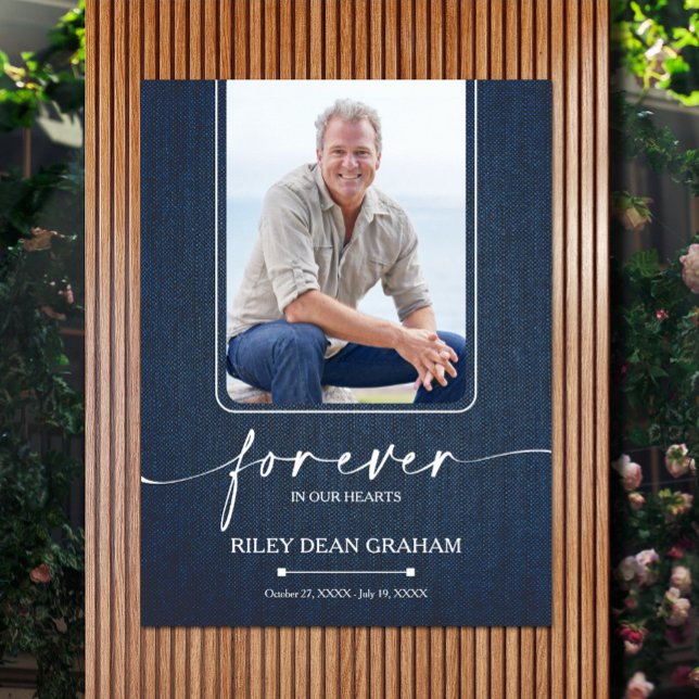 Poster Simple Funeral Photo Sympathory (Funeral photo memorial poster, PRINTED and/or INSTANT DOWNLOAD, choose your size when ordering)