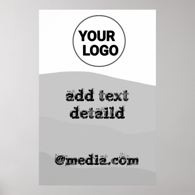 Poster Simple minimal add your logo text name (Frente)