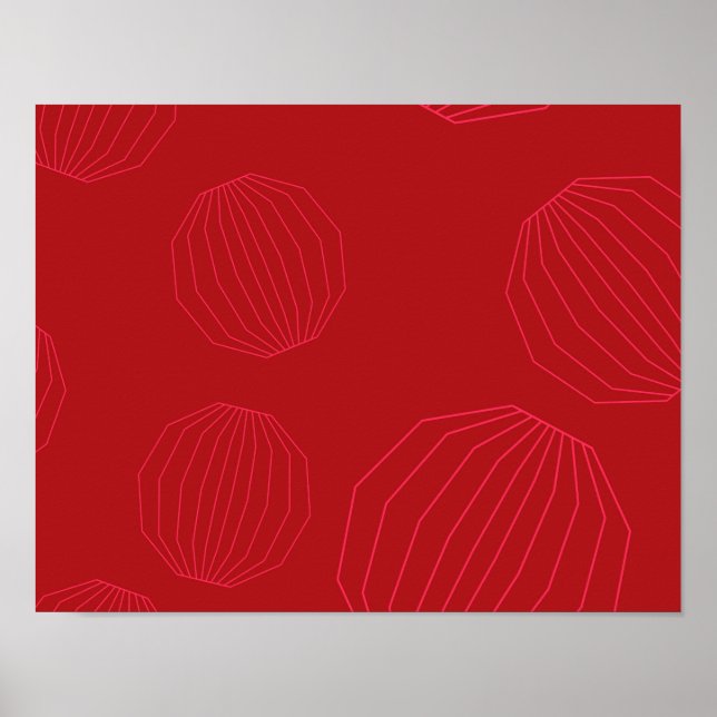 Poster Simple, modern, flowing Christmas ornaments (Frente)