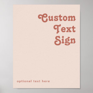 Poster Simple Retro   Blush Pink Cards and Gifts Custom