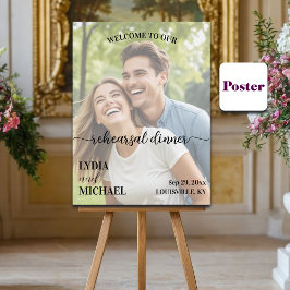 Poster Simple Text Overlay Photo Rehearsal Dinner