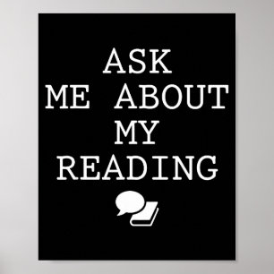 Poster Simples amante de leitura de livros - homens mulhe