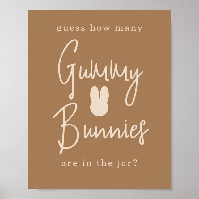 Poster Simples Bunny Quantos coelhos brilhantes (Frente)