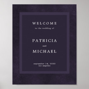 Poster Simples cartaz de boas-vindas elegante do casament