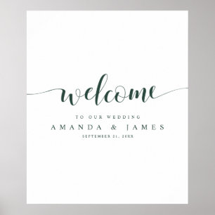 Poster Simples Casamento no inverno Evergreen Moderno Bem