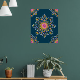Poster Simples Colorir Mandala