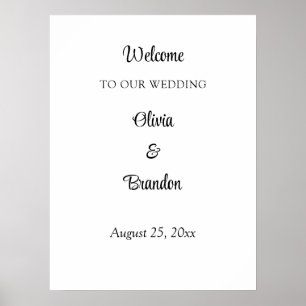 Poster Simples de Boas-vindas a Casamento Minimali