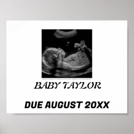 POSTER SIMPLES E DOCE: ANÚNCIO DE BEBÊ