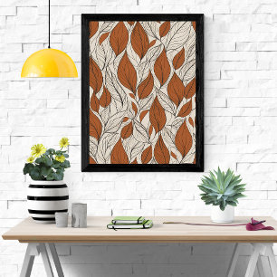 Poster Simples e Elegante: "Folhas Russas de Outono"