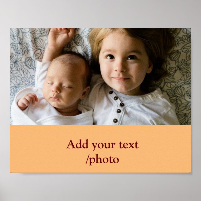 Poster Simples e mínimo colorido adicione sua imagem de t (Frente)