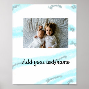 Poster Simples e mínimo colorido adicione sua imagem de t