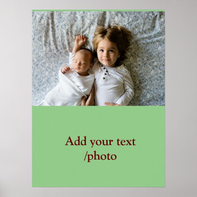 Poster Simples e mínimo colorido adicione sua imagem de t (Frente)