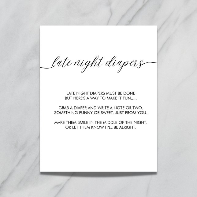 Poster Simples e Moderno Sinal de Fralda Noite Tarde (Criador carregado)