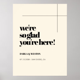 Poster Simples, elegante e chic Ainda bem que está aqui.