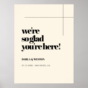 Poster Simples, elegante e chic Ainda bem que está aqui.