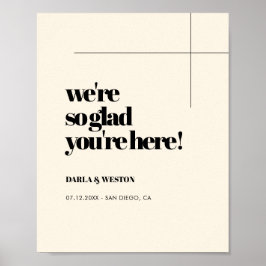 Poster Simples, elegante e chic Ainda bem que está aqui.